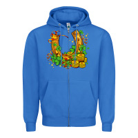 True Royal horseshoe with shamrocks and coin Zipper Hoodie - AdoDesignShop