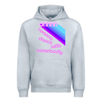Heather Grey ohhhhh i wanna dance with somebody Urban Hoodie - linhVisuals