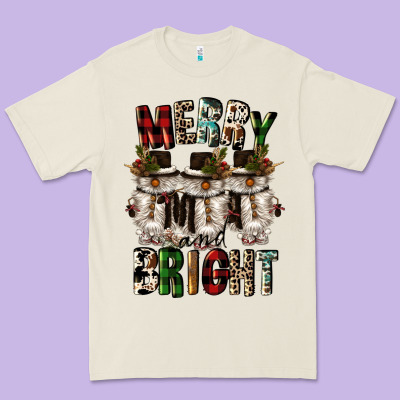 Merry And Bright Premium Tee Designed By Cowgirlartshop