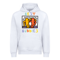 White best buddies has landed Urban Hoodie - linhVisuals
