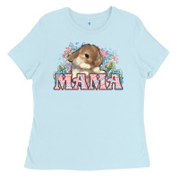 Baby Blue Easter Bunny Mama  mother's day Ladies Tee - HowdyJamesFarm