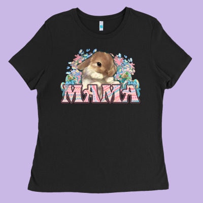 Easter Bunny Mama  Mother's Day Ladies Tee Designed By Howdyjamesfarm