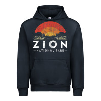 Navy retro zion national park us vintage utah adventure hiking Urban Hoodie - linhVisuals