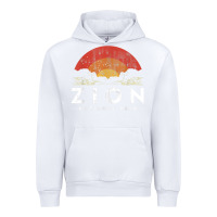 White retro zion national park us vintage utah adventure hiking Urban Hoodie - linhVisuals