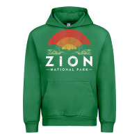 Emerald retro zion national park us vintage utah adventure hiking Urban Hoodie - linhVisuals