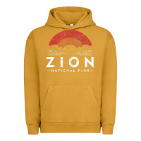 Pigment Peanut Butter retro zion national park us vintage utah adventure hiking Urban Hoodie - linhVisuals