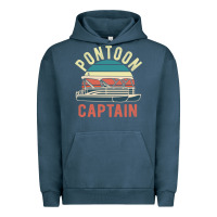 Pigment Midnight Navy pontoon captain vintage boating party funny gift for pontooning lover Urban Hoodie - linhVisuals
