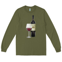 Army Green California Wine Long Sleeve Tee - RanaPortraitStore