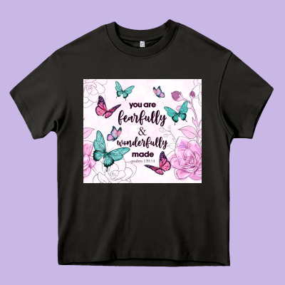 You Are Fearfully And Wonderfully Made Heavy Core Tee Designed By Tumblerdesignbyshophia