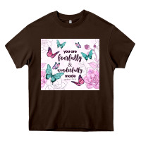 Chocolate Brown you are fearfully and wonderfully made Heavy Core Tee - TumblerDesignByShophia