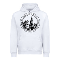 White brooklyn college seal Urban Hoodie - linhVisuals