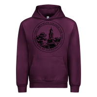 Mauve Wine brooklyn college seal Urban Hoodie - linhVisuals