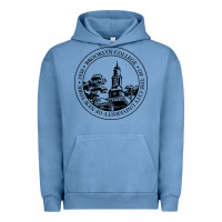 Pigment Pebble Blue brooklyn college seal Urban Hoodie - linhVisuals
