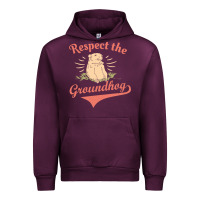 Mauve Wine respect the groundhog happy groundhog day vintage Urban Hoodie - linhVisuals