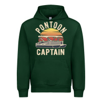 Forest Green retro pontoon captain of the boat funny river cruising gift for pontoo Urban Hoodie - linhVisuals