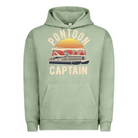 Pigment Oil Green retro pontoon captain of the boat funny river cruising gift for pontoo Urban Hoodie - linhVisuals