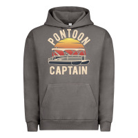 Retro Pontoon Captain Of The Boat Funny River Cruising Gift For Pontoo Urban Hoodie | Teevron
