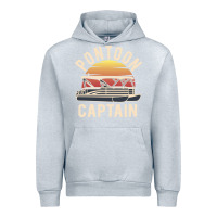 Heather Grey retro pontoon captain of the boat funny river cruising gift for pontoo Urban Hoodie - linhVisuals