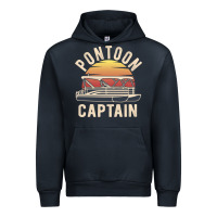 Navy retro pontoon captain of the boat funny river cruising gift for pontoo Urban Hoodie - linhVisuals