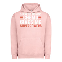 Pigment Salmon secretly hoping chemo gives me superpowers cancer awareness gifts Urban Hoodie - linhVisuals