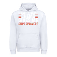 White secretly hoping chemo gives me superpowers cancer awareness gifts Urban Hoodie - linhVisuals