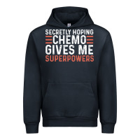 Navy secretly hoping chemo gives me superpowers cancer awareness gifts Urban Hoodie - linhVisuals