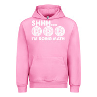 Fuchsia Pink shhh i'm doing math gym funny bodybuilding weightlifting humor quote Urban Hoodie - linhVisuals