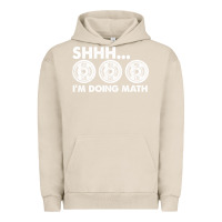 Pigment French Oak shhh i'm doing math gym funny bodybuilding weightlifting humor quote Urban Hoodie - linhVisuals
