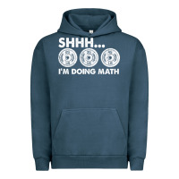 Pigment Midnight Navy shhh i'm doing math gym funny bodybuilding weightlifting humor quote Urban Hoodie - linhVisuals