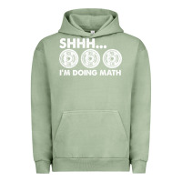 Pigment Oil Green shhh i'm doing math gym funny bodybuilding weightlifting humor quote Urban Hoodie - linhVisuals