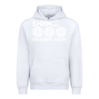 White shhh i'm doing math gym funny bodybuilding weightlifting humor quote Urban Hoodie - linhVisuals