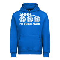 Cobalt shhh i'm doing math gym funny bodybuilding weightlifting humor quote Urban Hoodie - linhVisuals