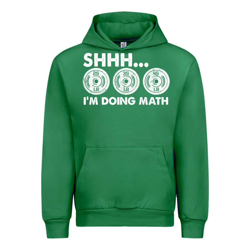Shhh I'm Doing Math Gym Funny Bodybuilding Weightlifting Humor Quote Urban Hoodie by linhVisuals | Teevron