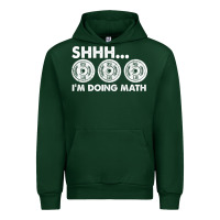 Forest Green shhh i'm doing math gym funny bodybuilding weightlifting humor quote Urban Hoodie - linhVisuals