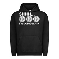 Pigment Black shhh i'm doing math gym funny bodybuilding weightlifting humor quote Urban Hoodie - linhVisuals