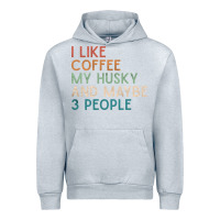 Heather Grey siberian husky dog i like coffee my husky and maybe 3 people vintage d Urban Hoodie - linhVisuals