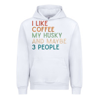 White siberian husky dog i like coffee my husky and maybe 3 people vintage d Urban Hoodie - linhVisuals