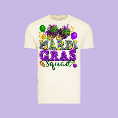 Mardi Gras Squad Vintage Tee Designed By Fadigitalartstudio