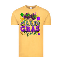 Vintage Mustard Mardi Gras squad Vintage Tee - FaDigitalArtStudio