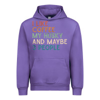 Tulip siberian husky dog i like coffee my husky and maybe 3 people vintage d Urban Hoodie - linhVisuals