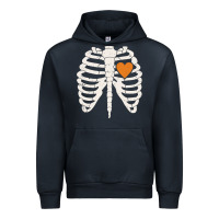 Skeleton Rib Case Orange Pumpkin Heart Vintage Halloween Anatomy Costu Urban Hoodie | Teevron