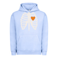 Pigment Grape Ice skeleton rib case orange pumpkin heart vintage halloween anatomy costu Urban Hoodie - linhVisuals