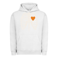 Pigment Lunar Rock skeleton rib case orange pumpkin heart vintage halloween anatomy costu Urban Hoodie - linhVisuals