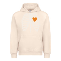 Sandshell skeleton rib case orange pumpkin heart vintage halloween anatomy costu Urban Hoodie - linhVisuals
