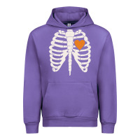 Tulip skeleton rib case orange pumpkin heart vintage halloween anatomy costu Urban Hoodie - linhVisuals