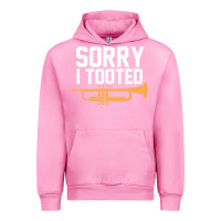 Fuchsia Pink sorry i tooted funny trumpet player pun gift sarcastic humor quote Urban Hoodie - linhVisuals