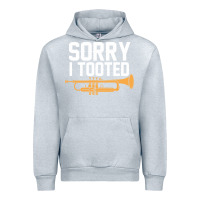 Heather Grey sorry i tooted funny trumpet player pun gift sarcastic humor quote Urban Hoodie - linhVisuals