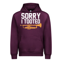 Mauve Wine sorry i tooted funny trumpet player pun gift sarcastic humor quote Urban Hoodie - linhVisuals