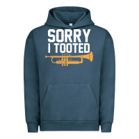 Pigment Midnight Navy sorry i tooted funny trumpet player pun gift sarcastic humor quote Urban Hoodie - linhVisuals