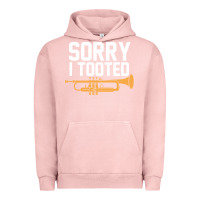 Pigment Salmon sorry i tooted funny trumpet player pun gift sarcastic humor quote Urban Hoodie - linhVisuals